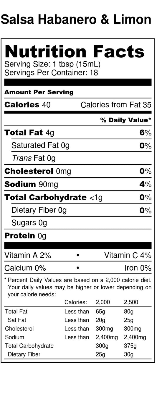 Salsa Habanero & Limon
